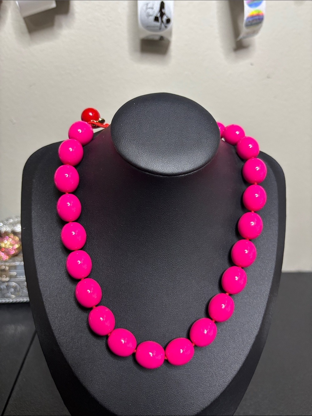 Baublebar Semiprecious Hot Pink Chunky Statement Necklace